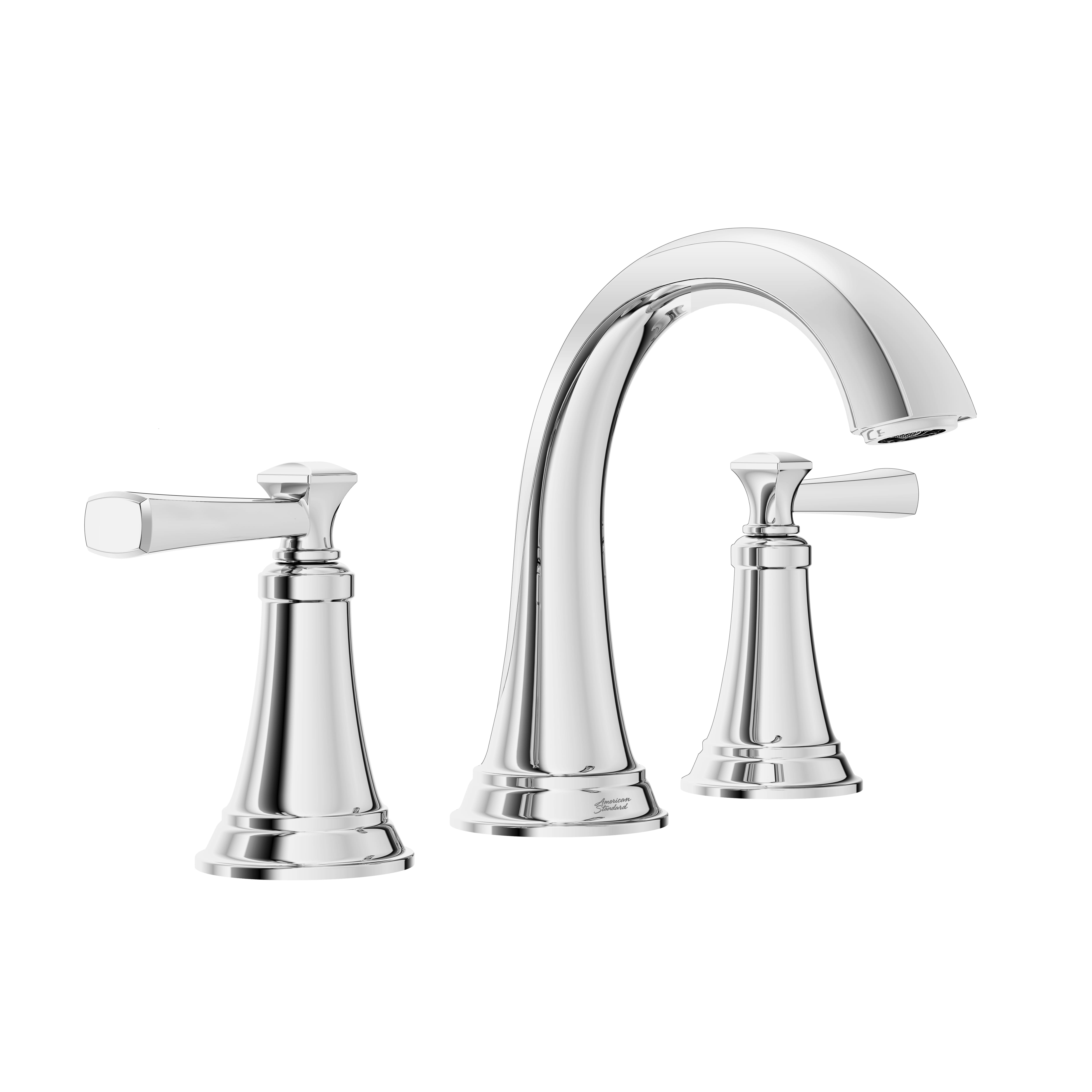 Glenmere 8 Inch Widespread 2 Handle Bathroom Faucet with Metal Drain POLISHED CHROME